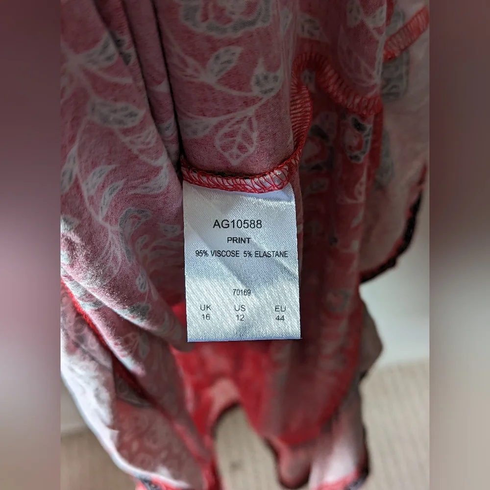 Red Cotton Traders Boho/Bohemian Dress Size 16 - Picture 14 of 15